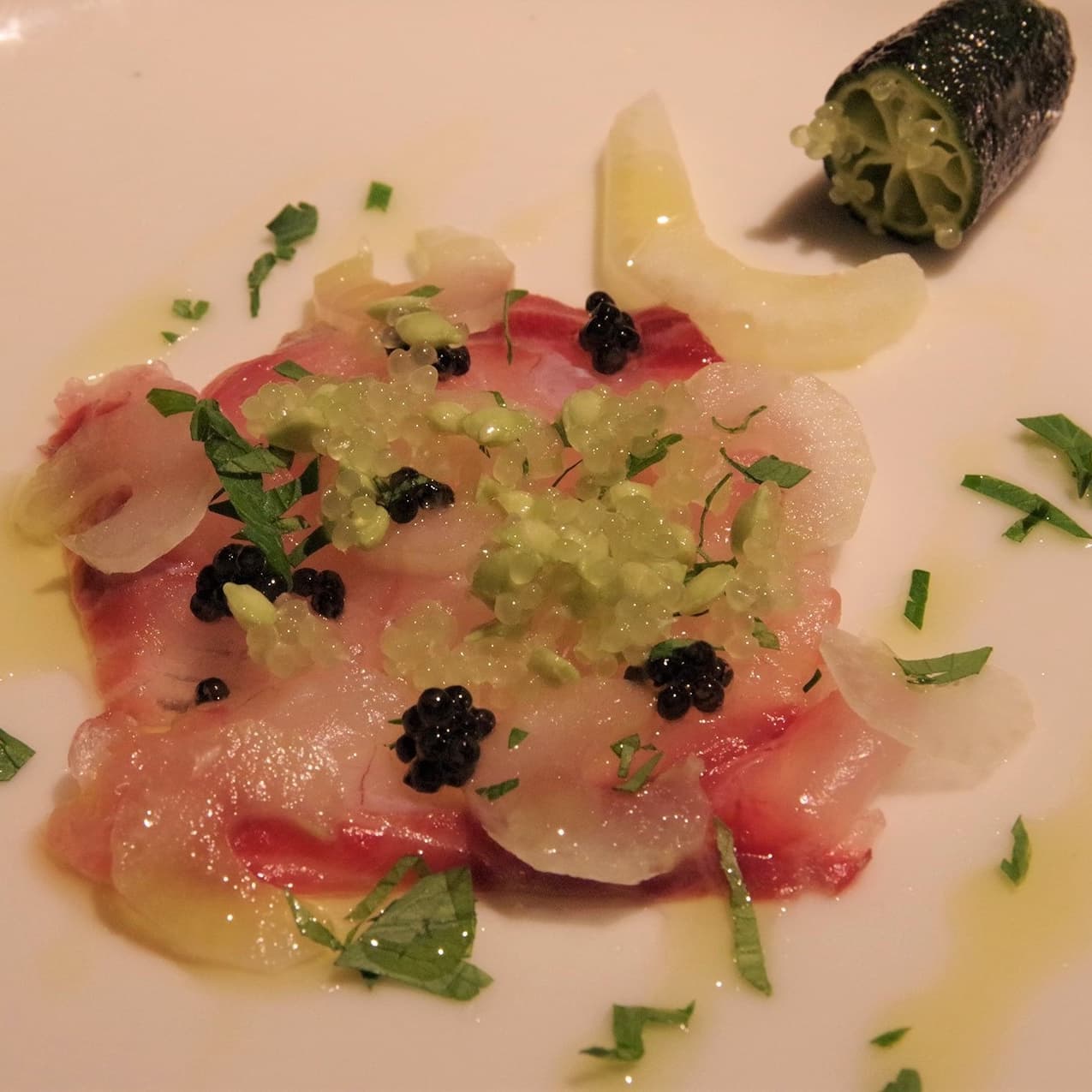 地魚とお野菜の食感カルパッチョ